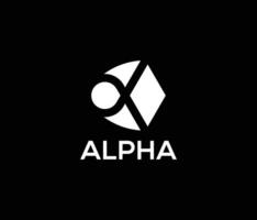alpha logo ontwerp sjabloon vector