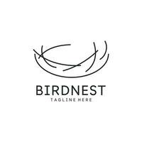 vogel nest logo sjabloon vector illustratie