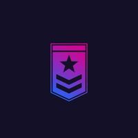 militaire rang vector logo icoon