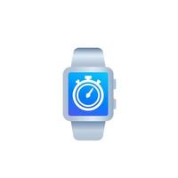 timer op scherm van smartwatch, vector