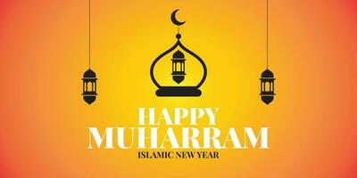 Muharram mubarak heilig maand hijri Islamitisch nieuw jaar hijri 1444 vrijdag juli 29 hijri afgeleid van van hijra betekenis migratie beginnend punt van Islamitisch kalender is migratie van profeet Mohammed van mekka vector