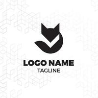 uniek vos logo ontwerp vector