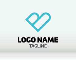 logo brief b ontwerp vector kunst lettervorm