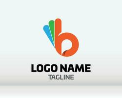 logo brief b ontwerp vector kunst lettervorm