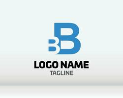 logo brief b ontwerp vector kunst lettervorm