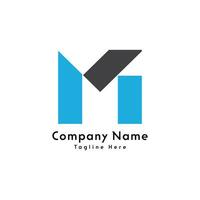 m brief creatief logo ontwerp icoon vector