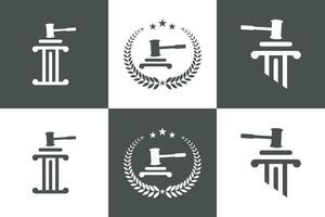 verzameling van advocaat logo ontwerp bundel met creatief concept premie vector