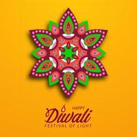 diwali festival van licht uit india met olielamp vector