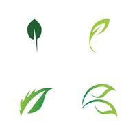 logo's van groen blad ecologie natuur element vector