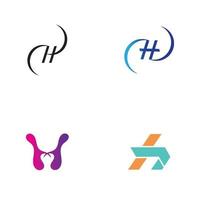 letter h logo pictogram vector ontwerpsjabloon elementen