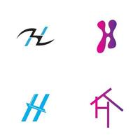 letter h logo pictogram vector ontwerpsjabloon elementen