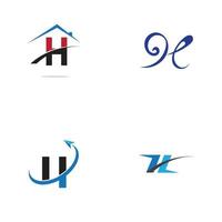 letter h logo pictogram vector ontwerpsjabloon elementen