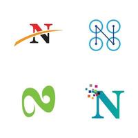 letter n logo sjabloon vector pictogram ontwerp