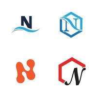 letter n logo sjabloon vector pictogram ontwerp