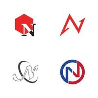 letter n logo sjabloon vector pictogram ontwerp