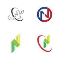 letter n logo sjabloon vector pictogram ontwerp