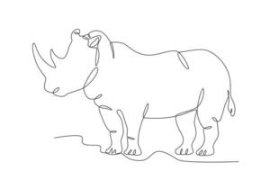 een bedreigd neushoorn vector