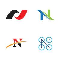 letter n logo sjabloon vector pictogram ontwerp