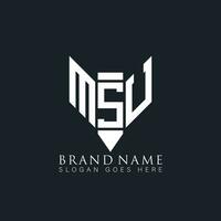 msu abstract brief logo. msu creatief monogram initialen brief logo concept. msu uniek modern vlak abstract vector brief logo ontwerp.