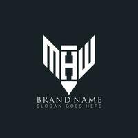 mhw abstract brief logo. mhw creatief monogram initialen brief logo concept. mhw uniek modern vlak abstract vector brief logo ontwerp.