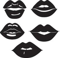 mooi lip vector silhouet illustratie