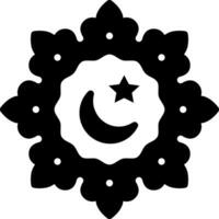 solide icoon voor Islam vector