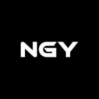 ngy brief logo ontwerp, inspiratie voor een uniek identiteit. modern elegantie en creatief ontwerp. watermerk uw succes met de opvallend deze logo. vector