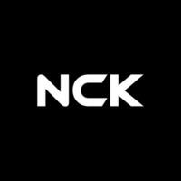 nck brief logo ontwerp, inspiratie voor een uniek identiteit. modern elegantie en creatief ontwerp. watermerk uw succes met de opvallend deze logo. vector