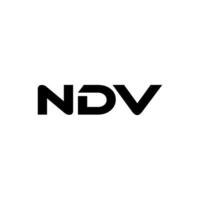 ndv brief logo ontwerp, inspiratie voor een uniek identiteit. modern elegantie en creatief ontwerp. watermerk uw succes met de opvallend deze logo. vector