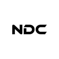 ndc brief logo ontwerp, inspiratie voor een uniek identiteit. modern elegantie en creatief ontwerp. watermerk uw succes met de opvallend deze logo. vector