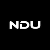 ndu brief logo ontwerp, inspiratie voor een uniek identiteit. modern elegantie en creatief ontwerp. watermerk uw succes met de opvallend deze logo. vector