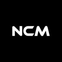 ncm brief logo ontwerp, inspiratie voor een uniek identiteit. modern elegantie en creatief ontwerp. watermerk uw succes met de opvallend deze logo. vector