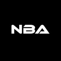 nba brief logo ontwerp, inspiratie voor een uniek identiteit. modern elegantie en creatief ontwerp. watermerk uw succes met de opvallend deze logo. vector