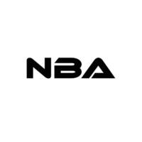 nba brief logo ontwerp, inspiratie voor een uniek identiteit. modern elegantie en creatief ontwerp. watermerk uw succes met de opvallend deze logo. vector