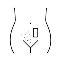 bikini haar- verwijdering vrouw lijn icoon vector illustratie