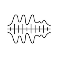 geluid golven audioloog dokter lijn icoon vector illustratie