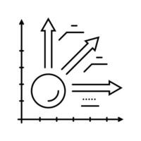 kinematica theorie mechanisch ingenieur lijn icoon vector illustratie