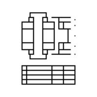 tolerantie analyse mechanisch ingenieur lijn icoon vector illustratie