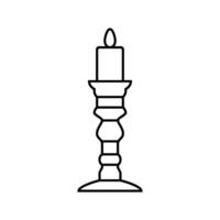 sjabbat kaarsen Joods lijn icoon vector illustratie