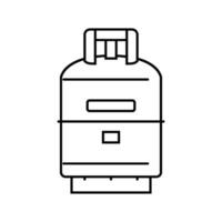 cilinder gas- onderhoud lijn icoon vector illustratie