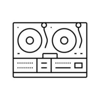 disco bal muziek- retro karakter lijn icoon vector illustratie