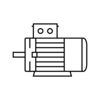 elektrisch motor elektrisch ingenieur lijn icoon vector illustratie