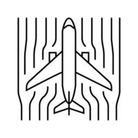 aërodynamica luchtvaart ingenieur lijn icoon vector illustratie