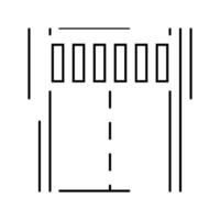weg markering civiel ingenieur lijn icoon vector illustratie