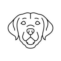 labrador retriever hond puppy huisdier lijn icoon vector illustratie