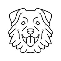 Australisch herder hond puppy huisdier lijn icoon vector illustratie