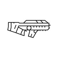 laser geweer wapen leger lijn icoon vector illustratie