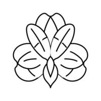 alstroemeria bloesem voorjaar lijn icoon vector illustratie