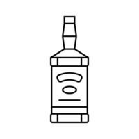 whisky glas fles lijn icoon vector illustratie