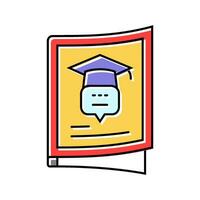academisch logboek college leraar kleur icoon vector illustratie